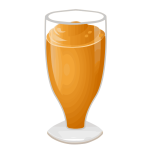 Vector image of drinking glass with smoothie