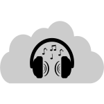 Cloud music storage vector image