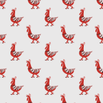 cock seamless pattern