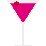 Vector illustration of a pink cocktail