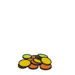 Vector image of bunch of coins