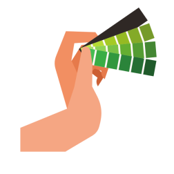 Color guide in hand