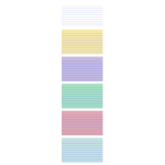Vector illustration of white and colored index cards