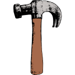 Vector illustration of nail puller hammer