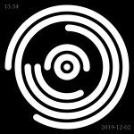 Concentric loops sticker vector image