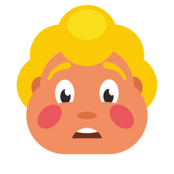Face of confused kid