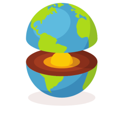 Core of the planet Earth