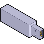 Isometric USB stick vector graphics