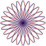 Red and blue flower