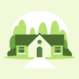 Country house green color