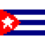 Cuban flag in pixels