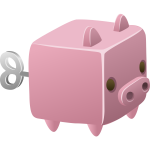 Pink piggybank vector clip art