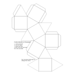 Cubocdehedron for Coloring (Ornament)