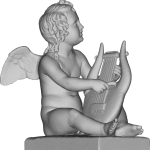 Angel playing instrument 3D