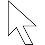 Vector image of arrow as mouse pointer icon