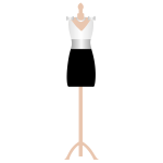 Lady outfit on a stand vector graphics