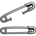 Safety pin vector image