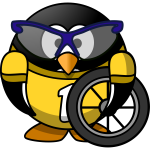 Cyclist penguin  vector image