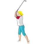 Golfer vector image