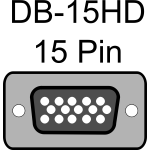 DB15 HD port icon vector graphics