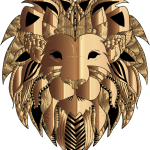 Decorative Lion Head Line Art (#3)
