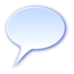 3D rounded speech bubble vector image