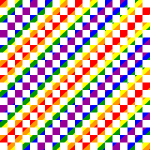 Diagonal rainbow pattern