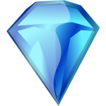 Vector image of diamond