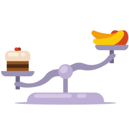 Healthy and unhealthy diet concept