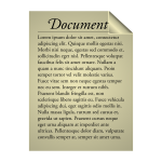 Vector clip art of textual document sign