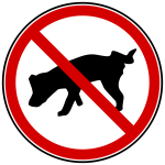No dog peeing warning sign vector image