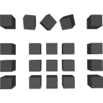Simple grey cubes