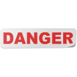 Danger label vector image