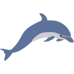 Dolphin colored clip art