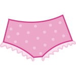 Pink dotted panties vector clip art