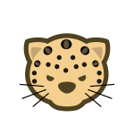 Japanese Dou Shou Qi leopard vector clip art