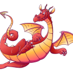 Red cartoon dragon-1661184106
