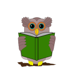 Owl reading a book-1574765551