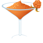 Daiquiri garnished with cloudberry vector image