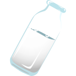 Milk in bottle vector image