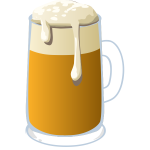 Vector image of a glass of beer