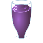 Blueberry milkshake vector clip art