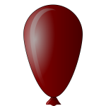 Vector drawing of egg shaped red balloon