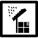 Protect from moisture under roof pictogram vector graphics