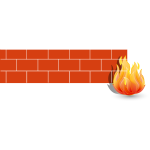 2d firewall vector illustration