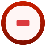 Red minus icon