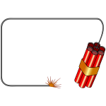 Firecracker cartoon silhouette