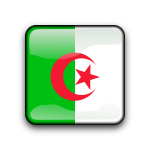 Glossy Algerian vector flag