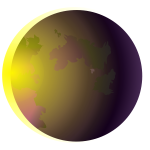 Illustration of eclipse of the sun behind Earth