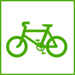 Eco bicycle vector icon